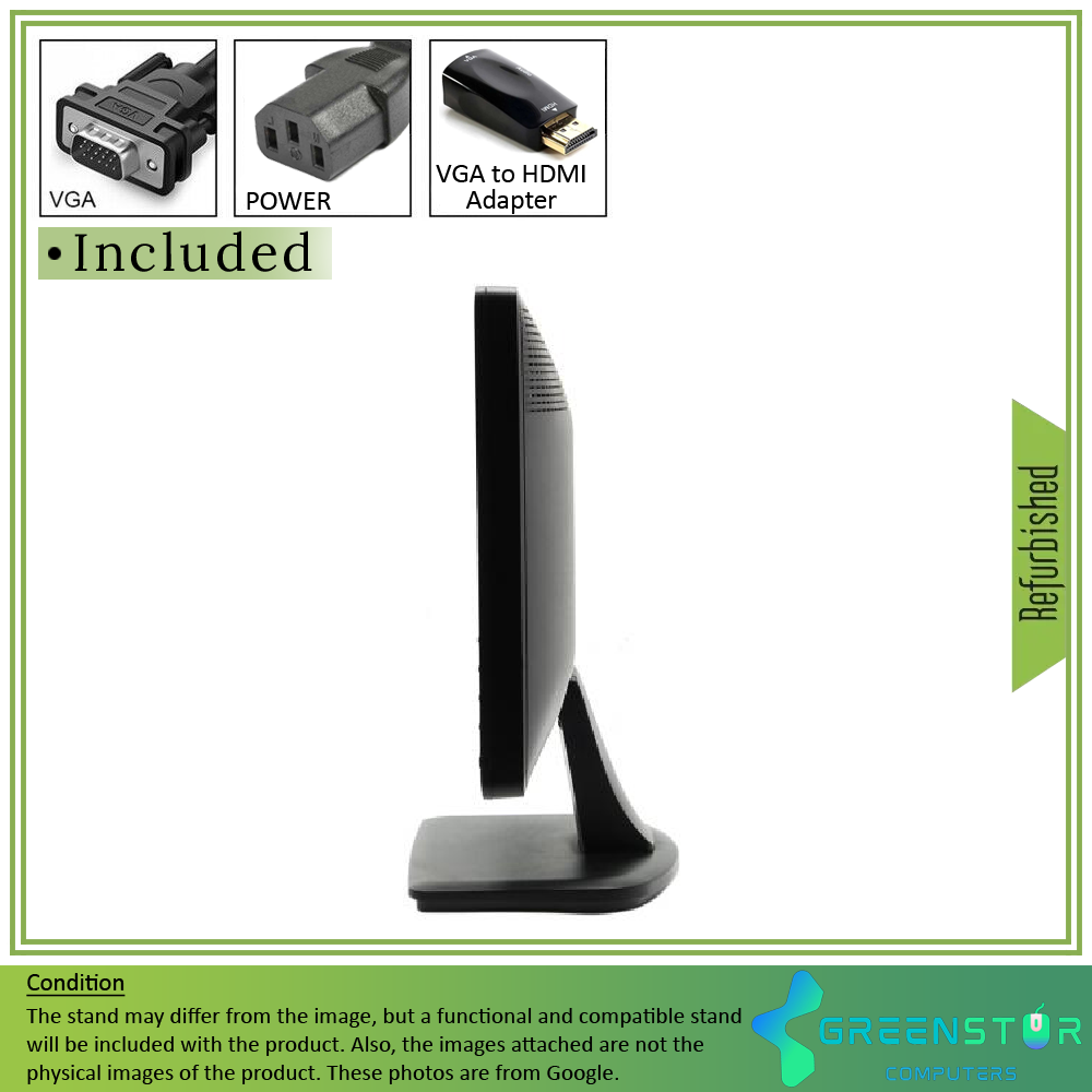 Refurbished(Good) - Dell E Series E1912H 19" Widescreen 1366x768 HD+ LED Backlit LCD TN Flat Panel Monitor | VGA D