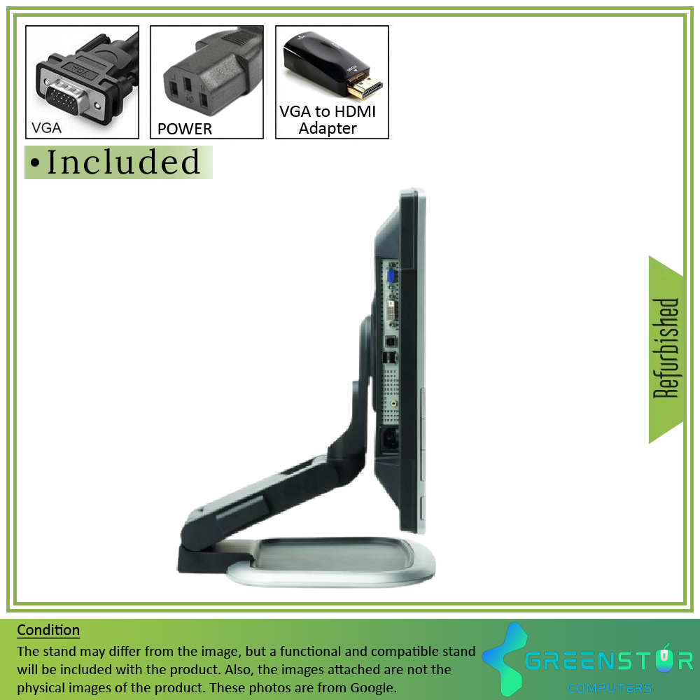Refurbished(Good) - HP L1950 19" Squre 1280x1024 HD+ LCD TN Flat Panel Monitor | VGA, DVI