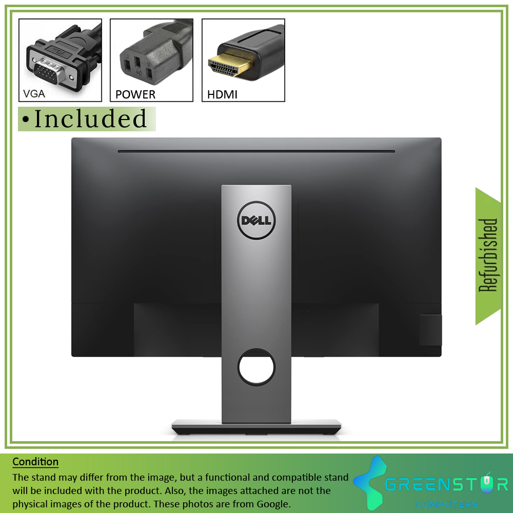 Refurbished(Good)/ B Grade - Dell Professional P2417H 24" Widescreen 1920x1080 FHD LED backlight LCD IPS Monitor | VGA, HDMI, Displayport