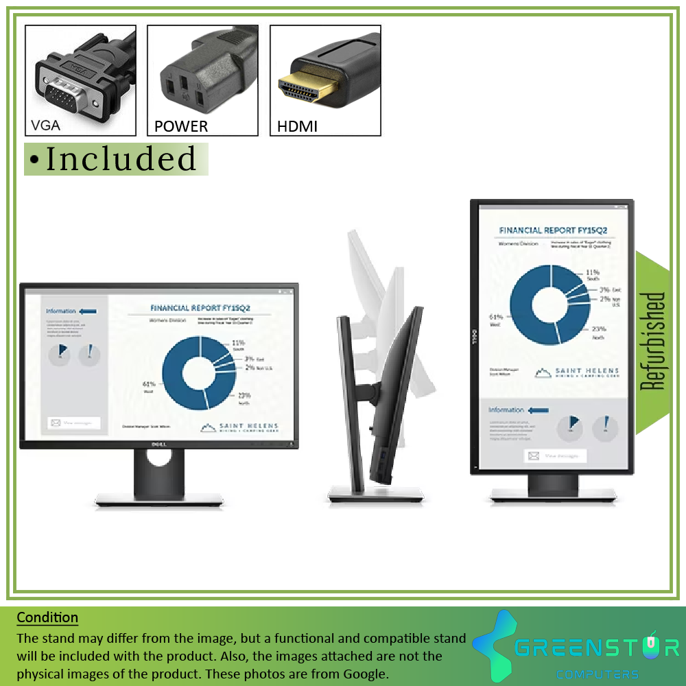 Refurbished(Good) - Dell P2317H 23″ Widescreen 1920X1080 FHD LED-Lit IPS LED Monitor