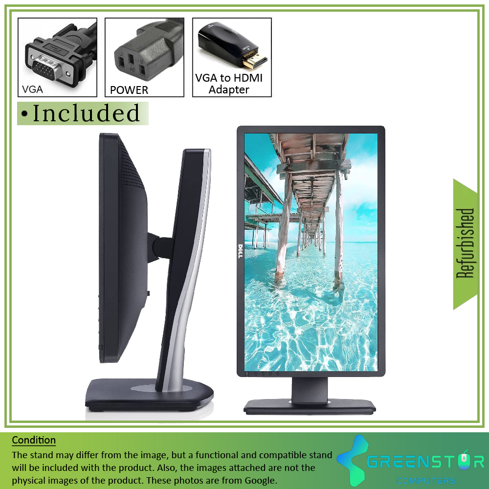 Refurbished(Good)/ B Grade - Dell Professional P2213 22'' Widescreen 1680x1050 HD+ LED-Backlight LCD Monitor | VGA, DVI, DisplayPort
