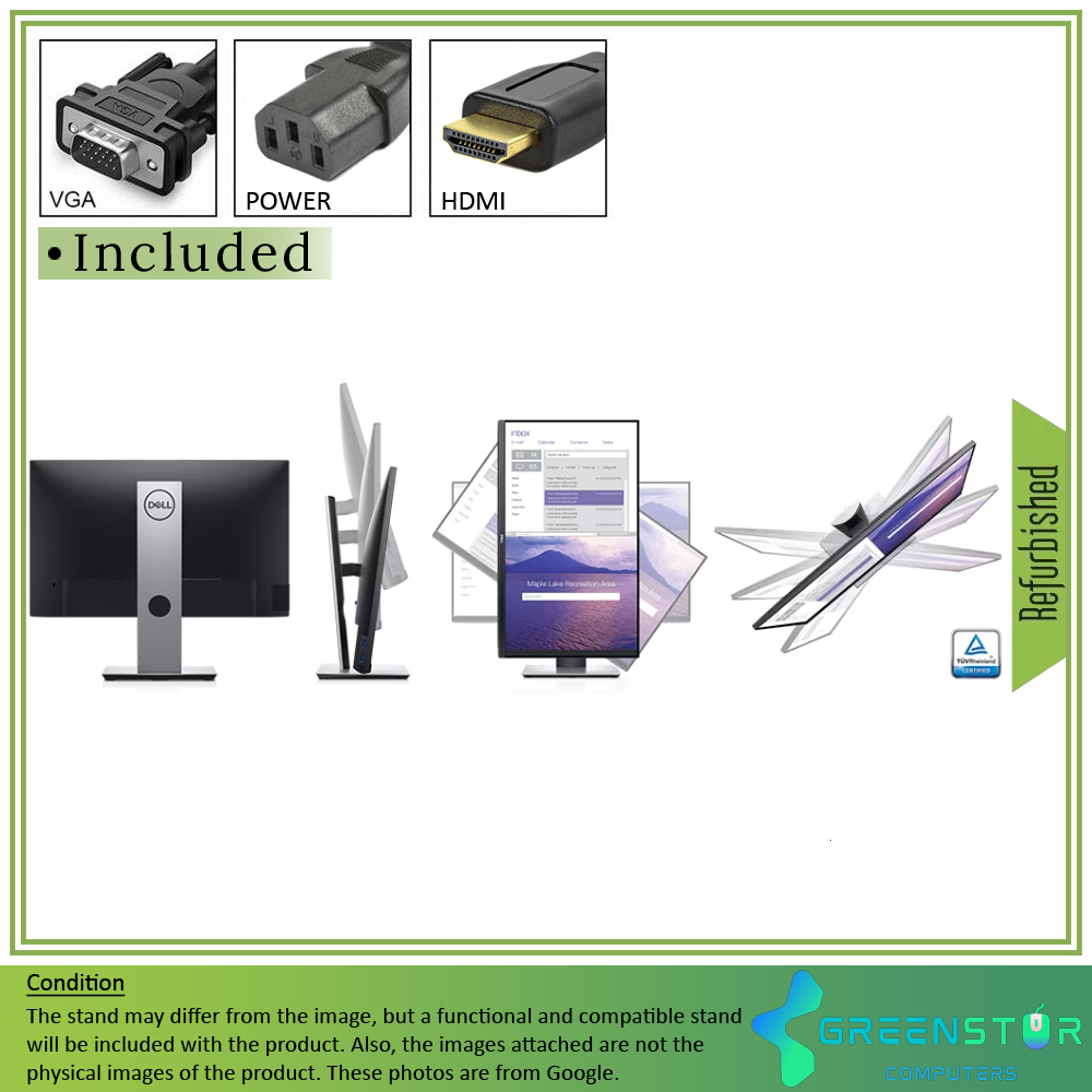Refurbished(Good) - Dell Professional P2219H 22″ Widescreen 1920x1080 FHD LED Backlight Ultrathin Bezel LCD IPS Monitor | VGA, HDMI, DisplayPort