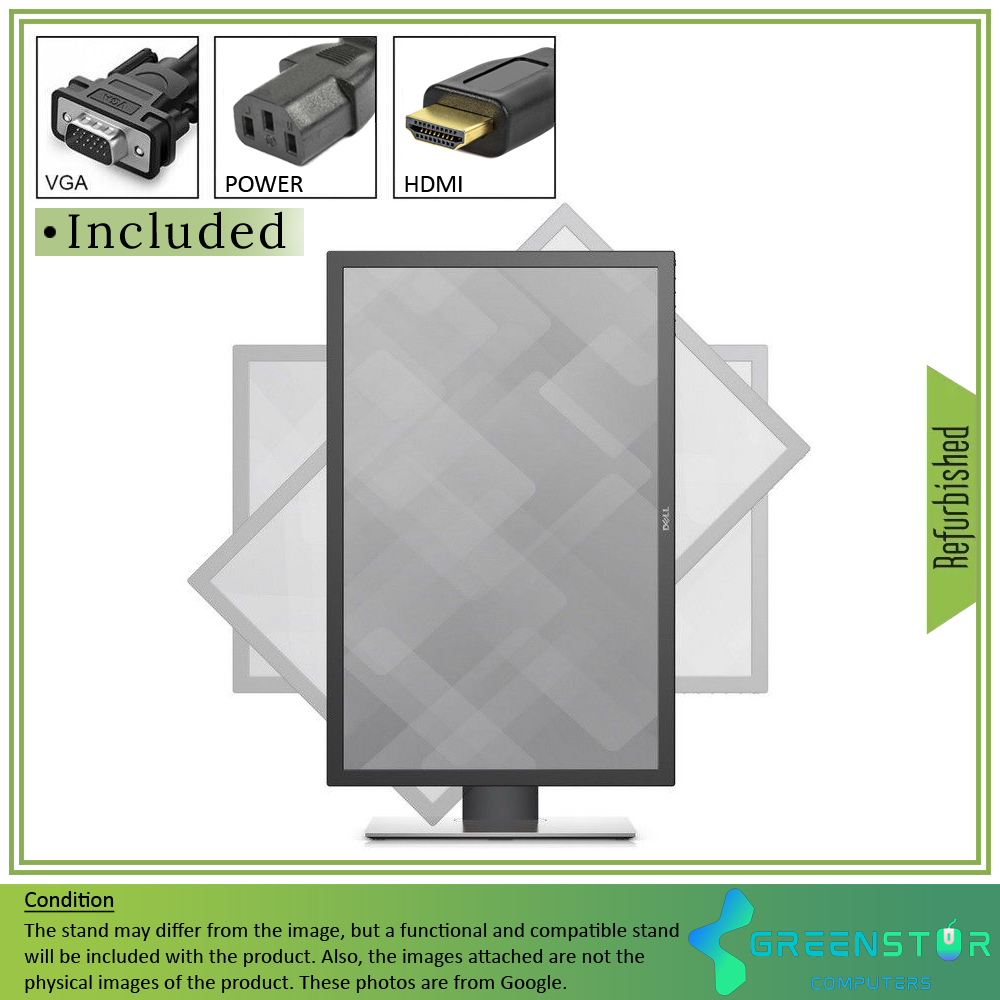 Refurbished(Good) - Dell P2717H 27" Widescreen 1920x1080 FHD LED Backlight LCD IPS Monitor | VGA, HDMI, DisplayPort