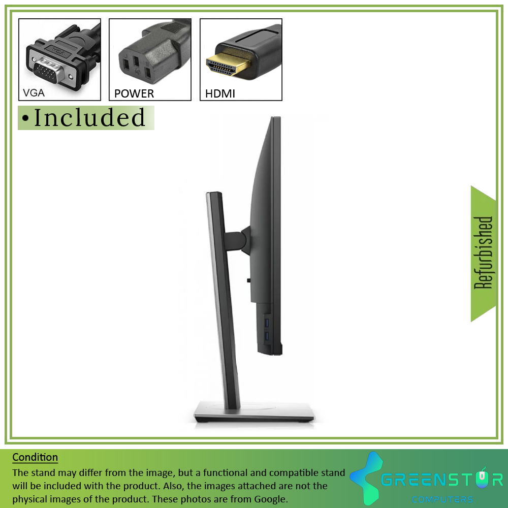 Refurbished(Good)/ B Grade - Dell Professional P2417H 24" Widescreen 1920x1080 FHD LED backlight LCD IPS Monitor | VGA, HDMI, Displayport