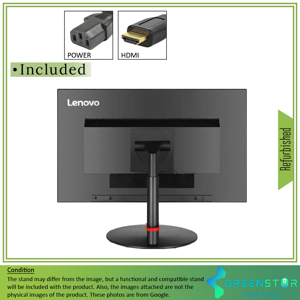 Refurbished(Good) - Lenovo ThinkVision P24q-10 24″ 2560x1440 Quad HD W-LED Backlight LCD IPS Monitor