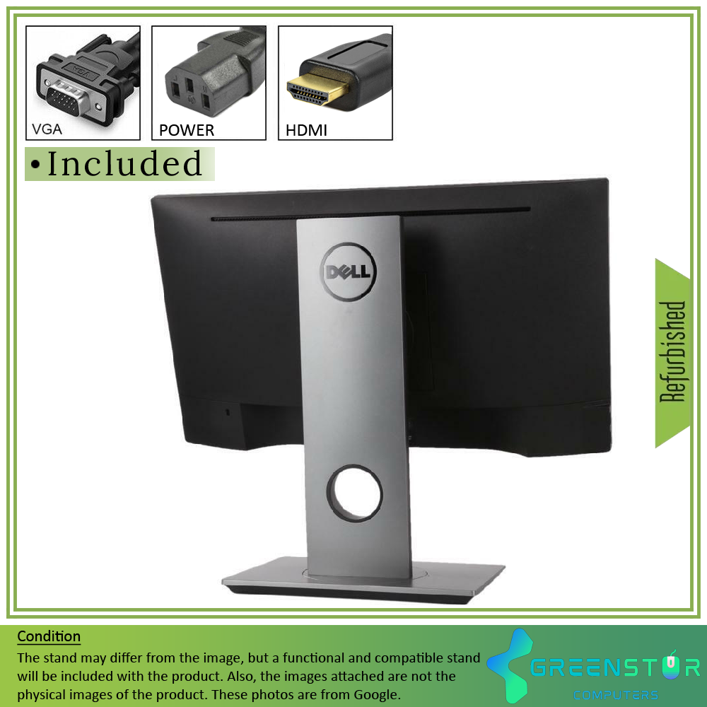 Refurbished(Good) - Dell Professional P2017H 20" Widescreen 1600X900 HD+ LED Backlight LCD IPS Panel Monitor | VGA , DisplayPort, HDMI Standard