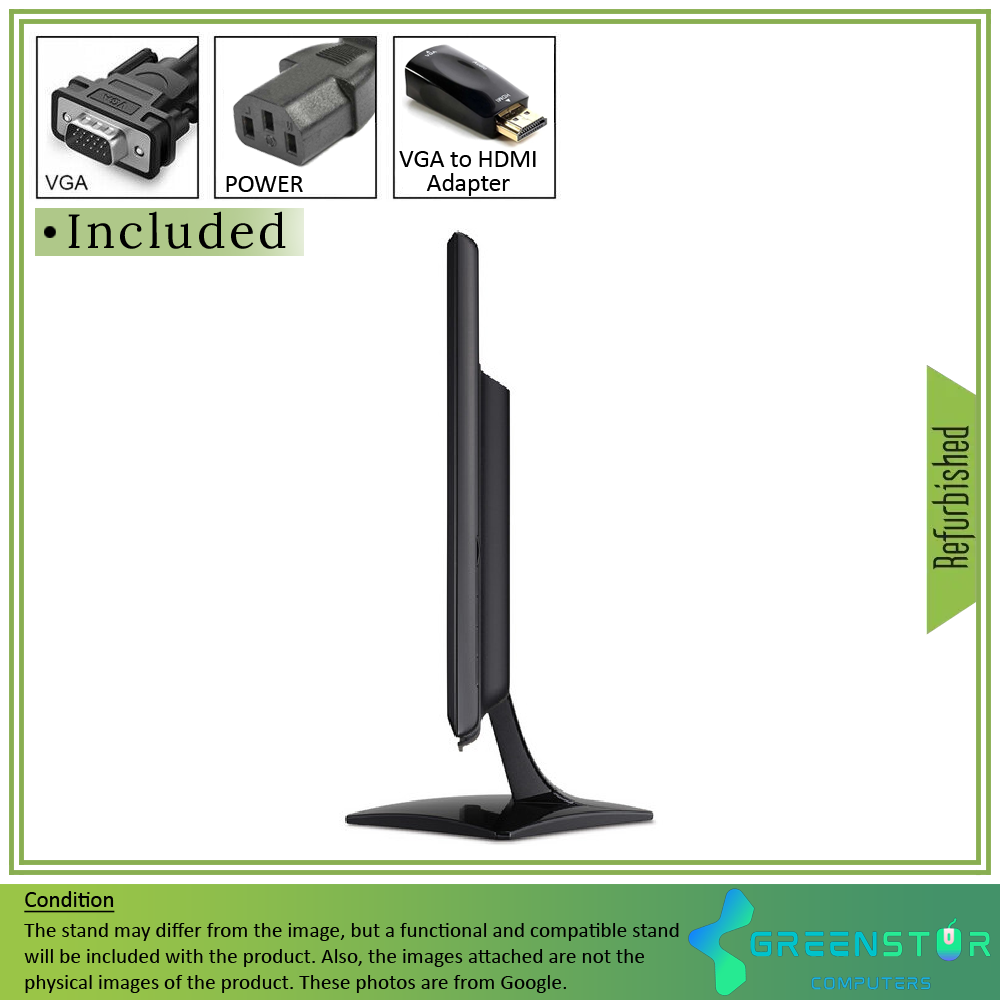 Refurbished(Good) - ViewSonic VA1948M-LED 19" Widescreen 1440x900 HD+ LED Backlight Ultra-Thin LCD TN Monitor | VGA, DVI