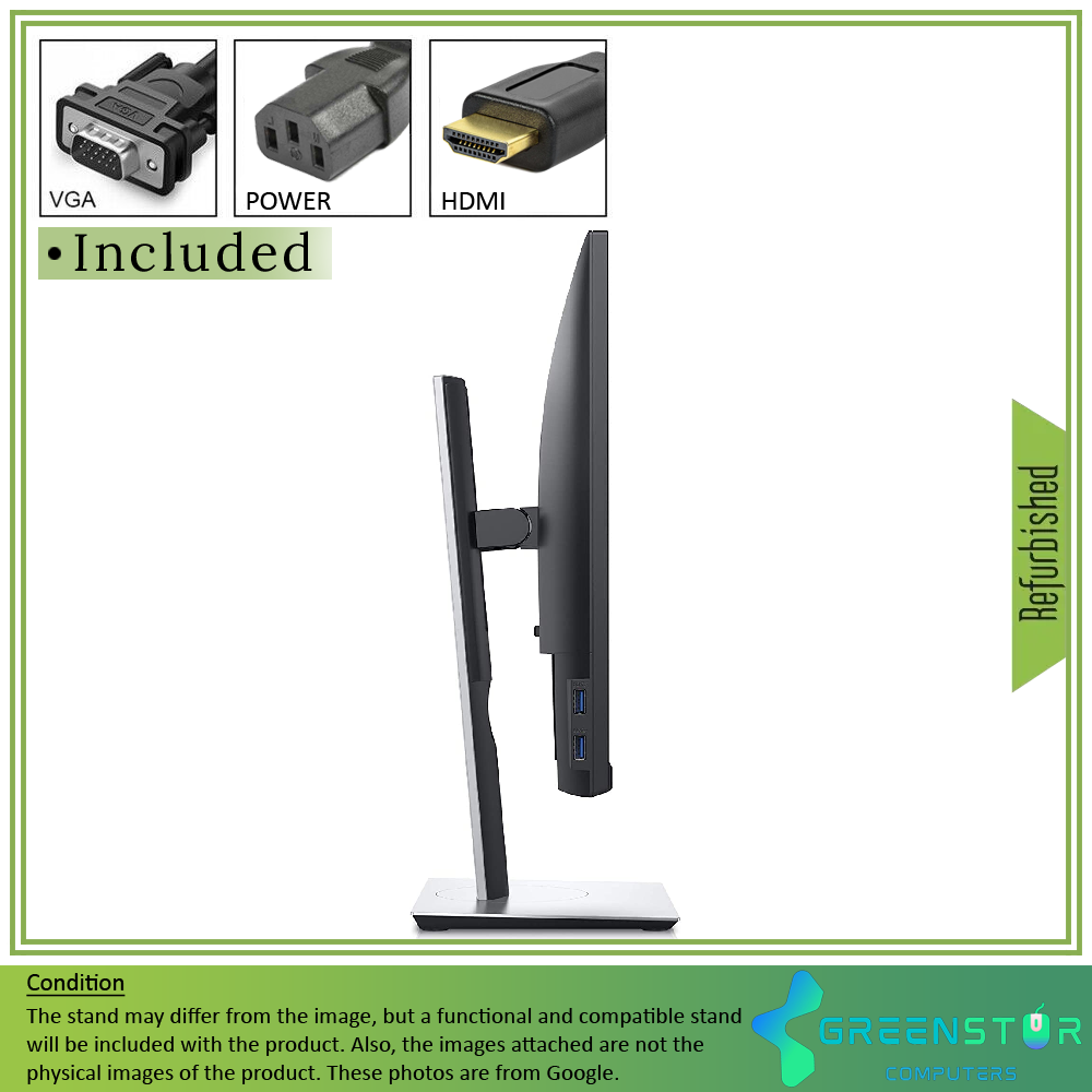Refurbished(Good) - Dell P Series P2319H 23" Widescreen 1920x1080 FHD Ultrathin Bezel LED Backlight LCD IPS Panel Monitor | VGA, HDMI Standard, DisplayPort