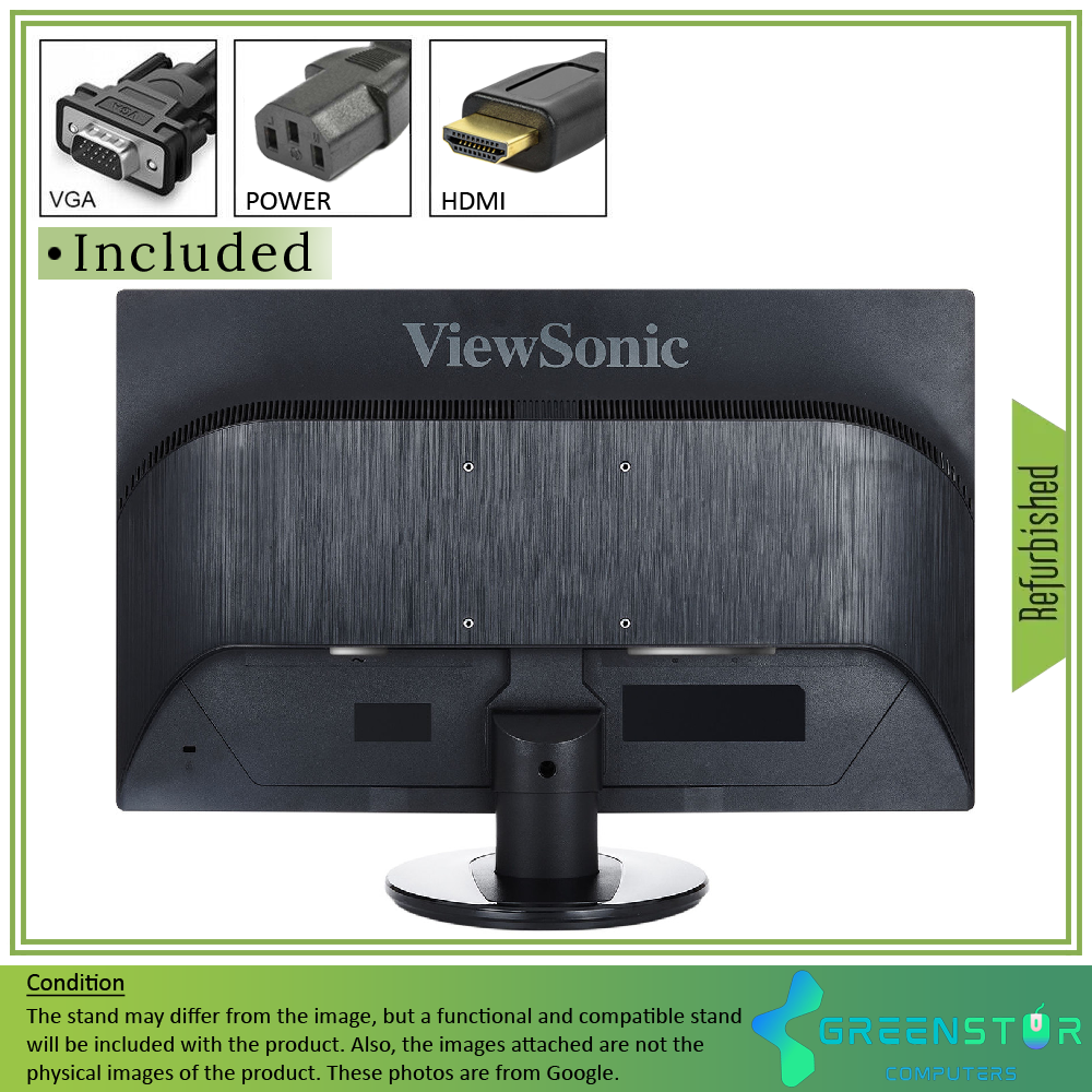 Refurbished(Good) - ViewSonic VA2446MH 24" Widescreen 1920x1080 LED Backlit LCD TN Monitor