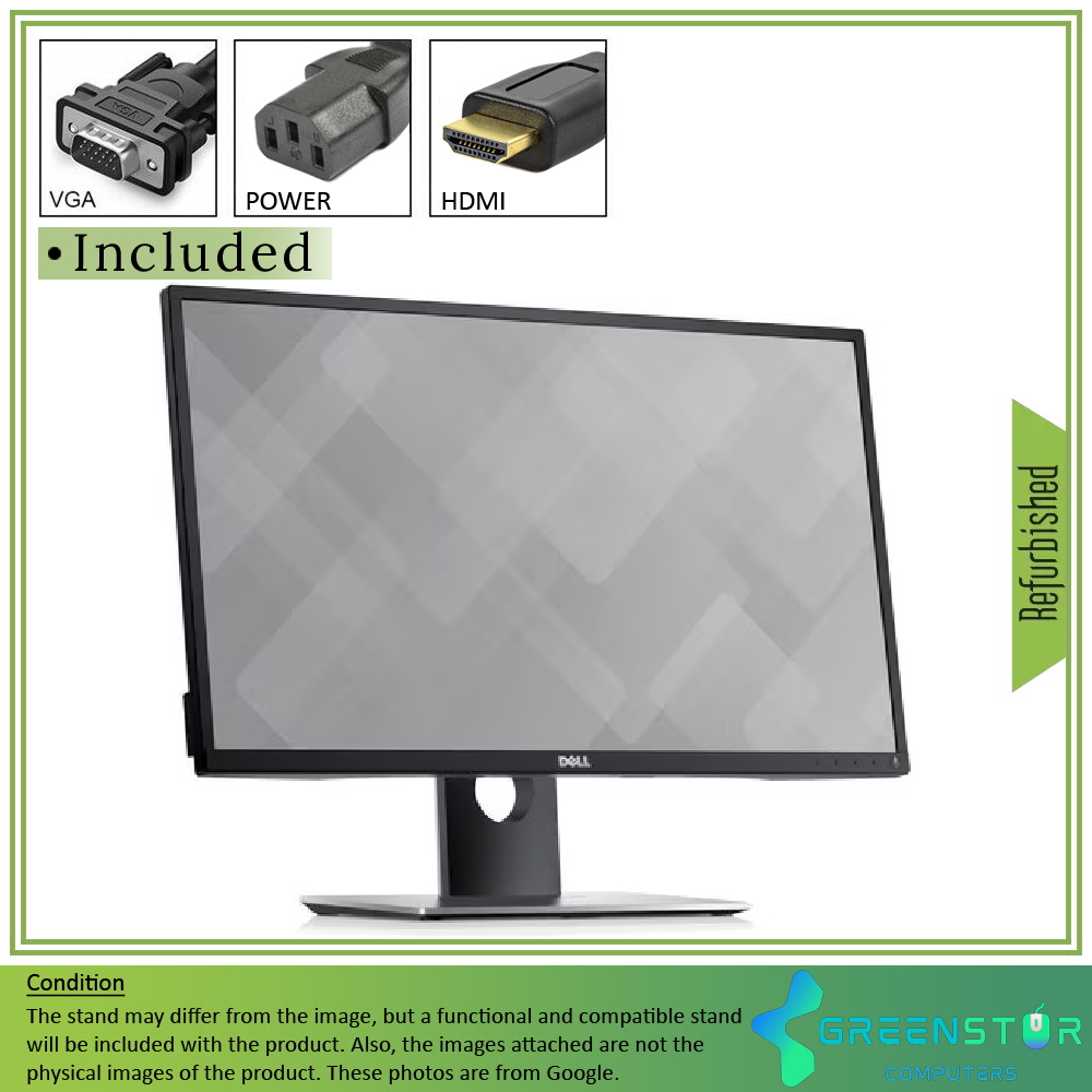 Refurbished(Good) - Dell P2717H 27" Widescreen 1920x1080 FHD LED Backlight LCD IPS Monitor | VGA, HDMI, DisplayPort