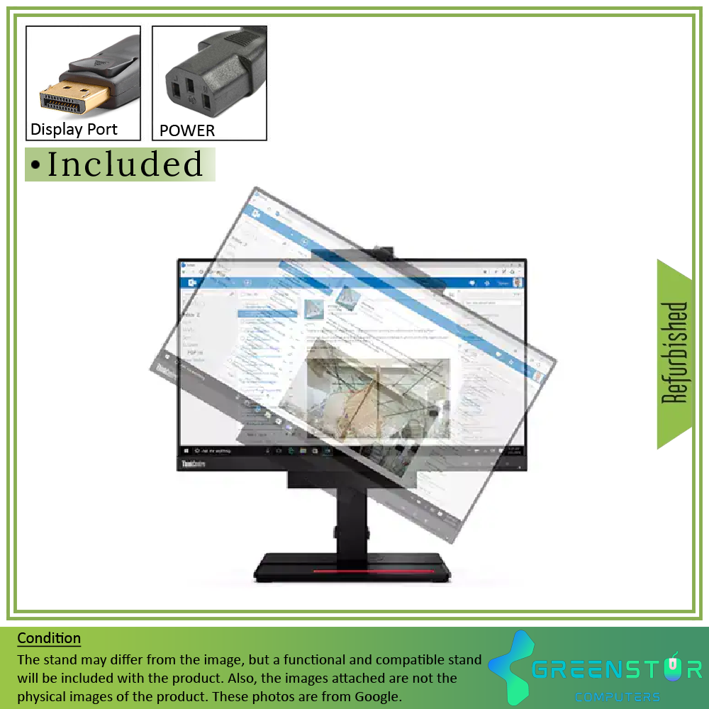 Refurbished(Good) - Lenovo ThinkCentre TIO22GEN4 21.5" Widescreen 1920x1080 LED Backlit IPS Monitor