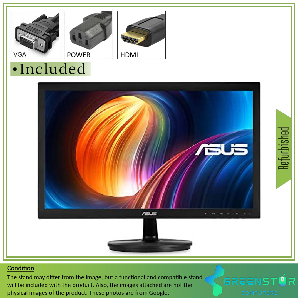 Refurbished(Good) - Asus VS Series VS247 24" Widescreen 1920x1080 FHD LED Backlight LCD Monitor : VGA-D, DVI-D, HDMI Standard