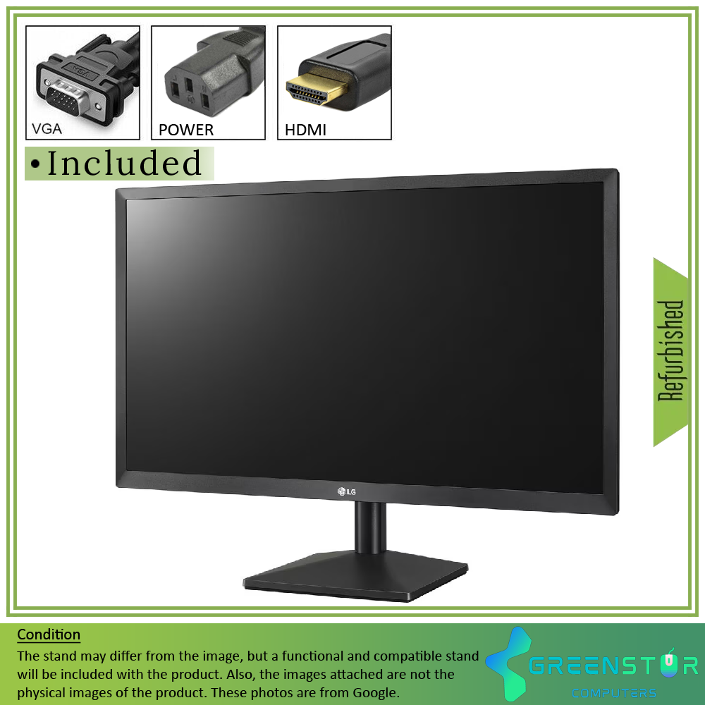 Refurbished(Good) - LG 24BK400H-B 23.5" Widescreen 1920x1080 FHD FreeSync LED Backlight LCD TN Monitor | D-Sub, HDMI