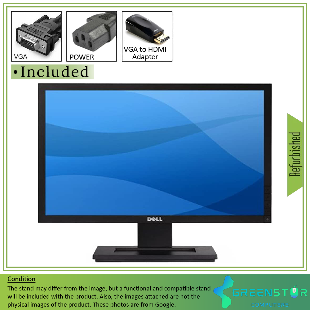 Refurbished(Good) - Dell E2011Ht 20" 1600x900 Widescreen Flat Panel LED backlight LCD Monitor | VGA, DVI