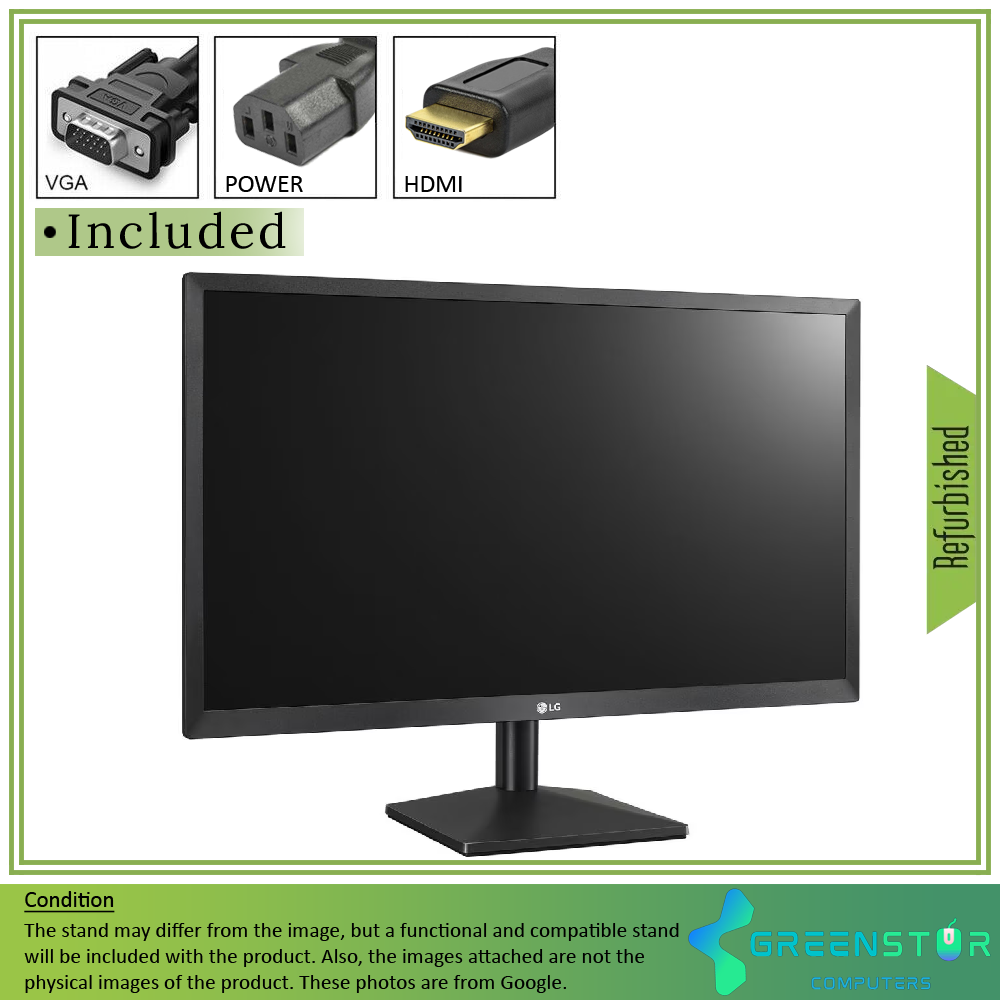 Refurbished(Good) - LG 24BK400H-B 23.5" Widescreen 1920x1080 FHD FreeSync LED Backlight LCD TN Monitor | D-Sub, HDMI