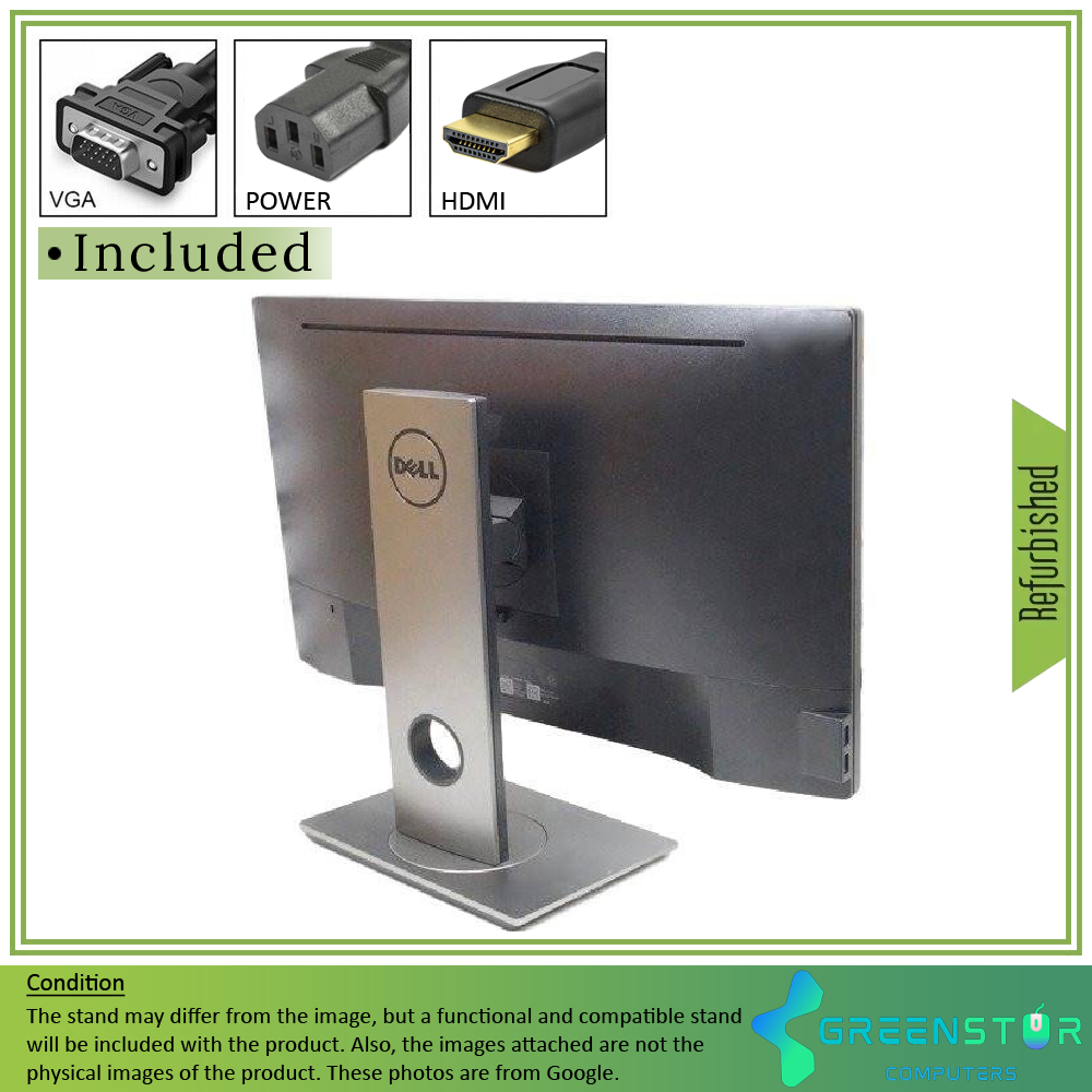 Refurbished(Good) - Dell Professional P2417H 24" Widescreen 1920x1080 FHD LED backlight LCD IPS Monitor | VGA, HDMI, Displayport