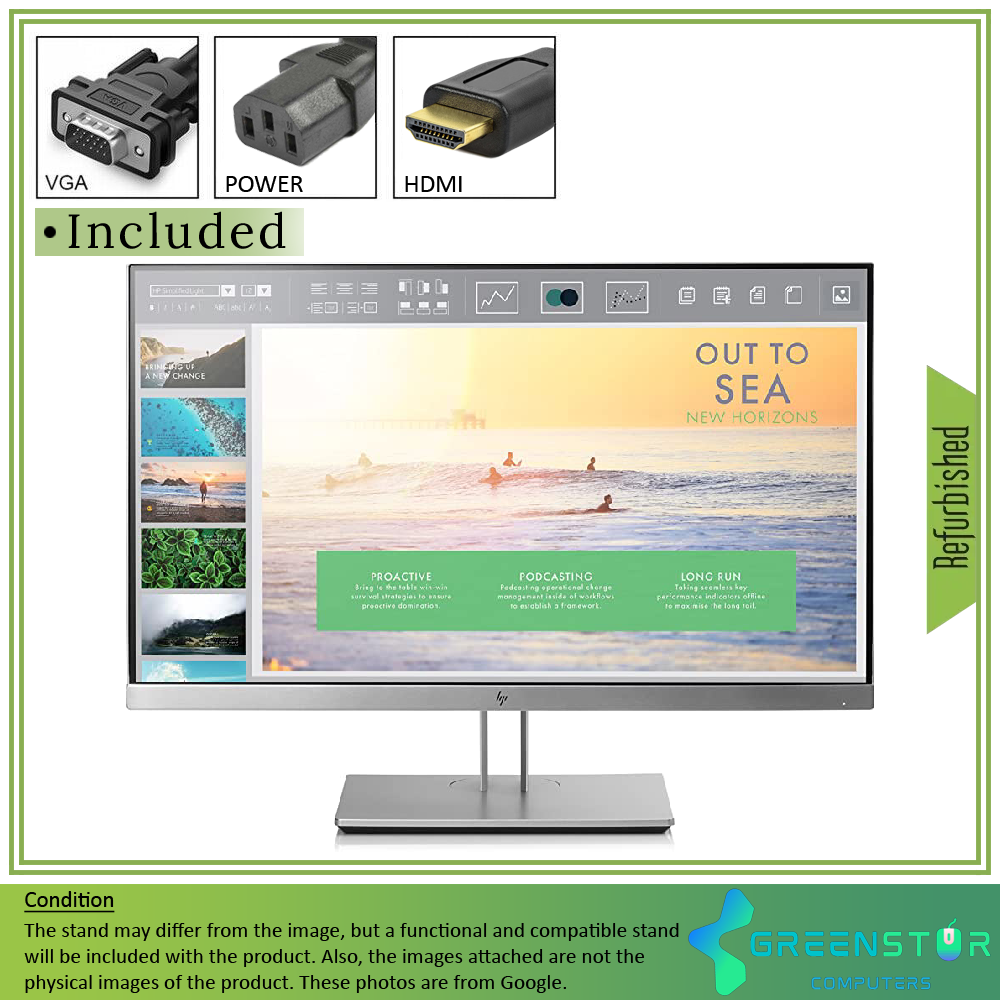 Refurbished(Good) - HP Elite Display E233 23-Inch 1920x1080 Full HD Backlit LED IPS Monitor