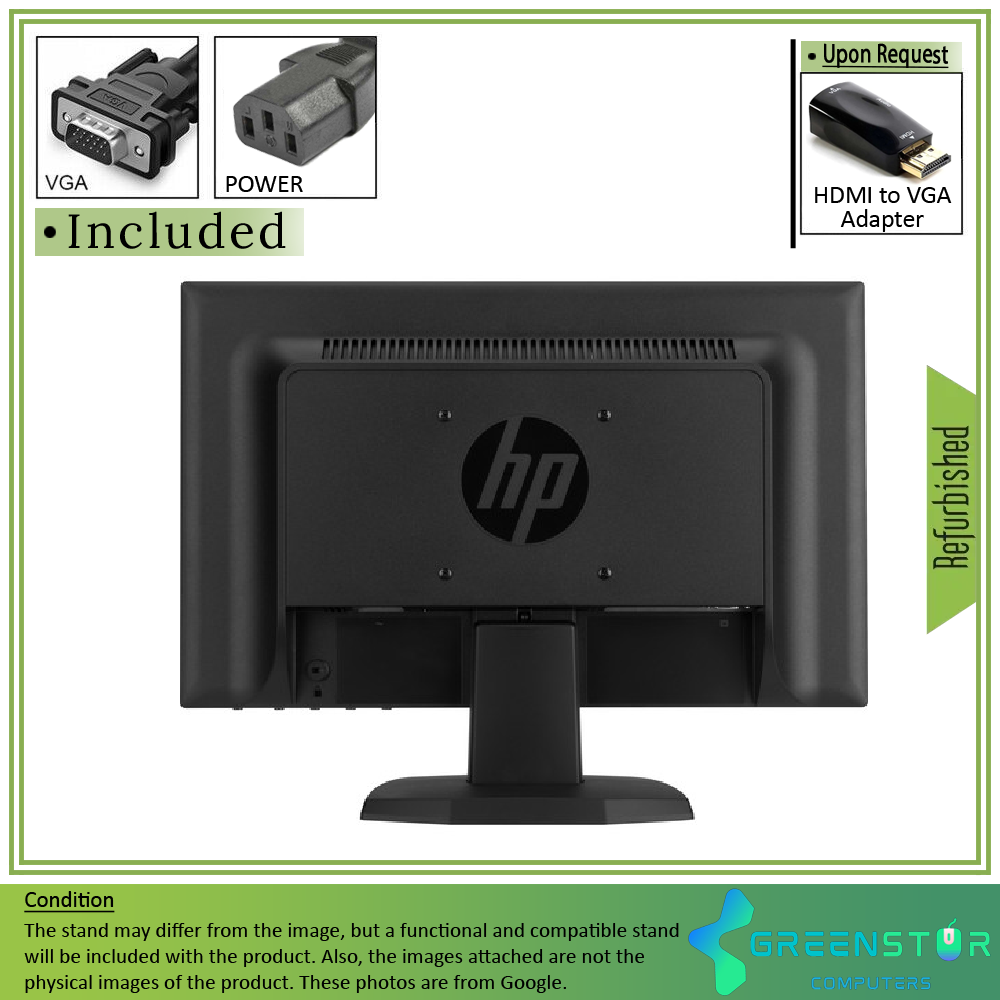Refurbished(Good) - HP V223 21.5" Widescreen 1920x1080 Full HD LED Backlight TN LCD Monitor | VGA, DVI