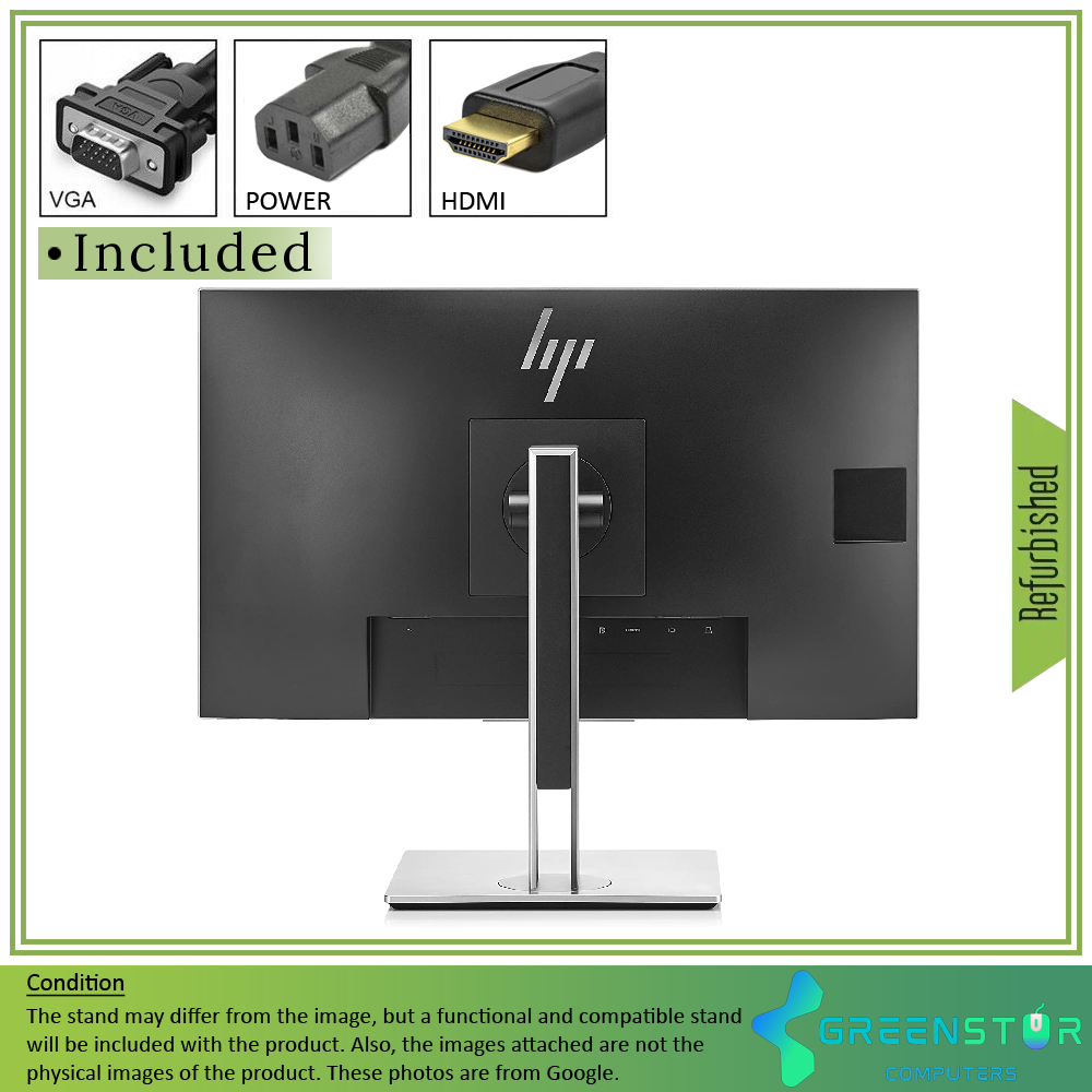 Refurbished(Good) - HP EliteDisplay E243 23.8" Wide 1920x1080 FHD LED backlight LCD IPS Monitor |  VGA, HDMI Standard, DisplayPort