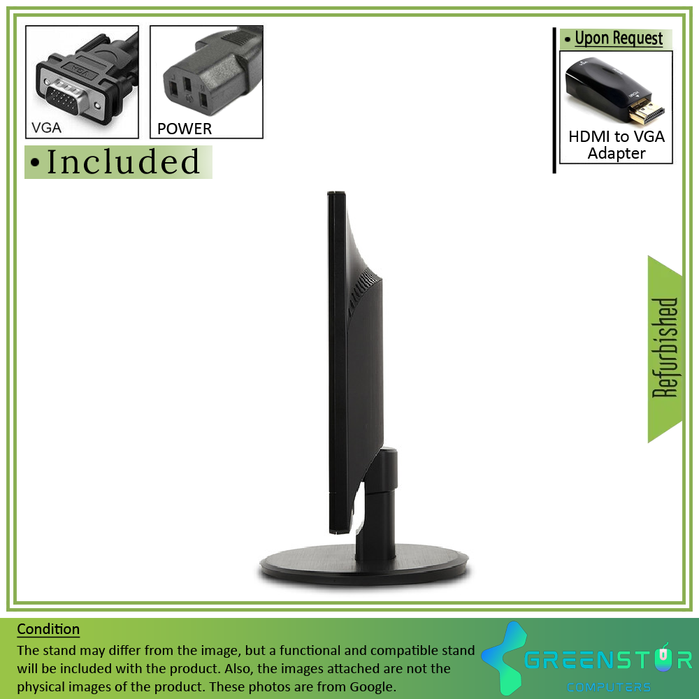 Refurbished(Good) - ViewSonic VA2055Sa 20" Widescreen 1920x1080 Full HD MVA LED Monitor | VGA D-Sub