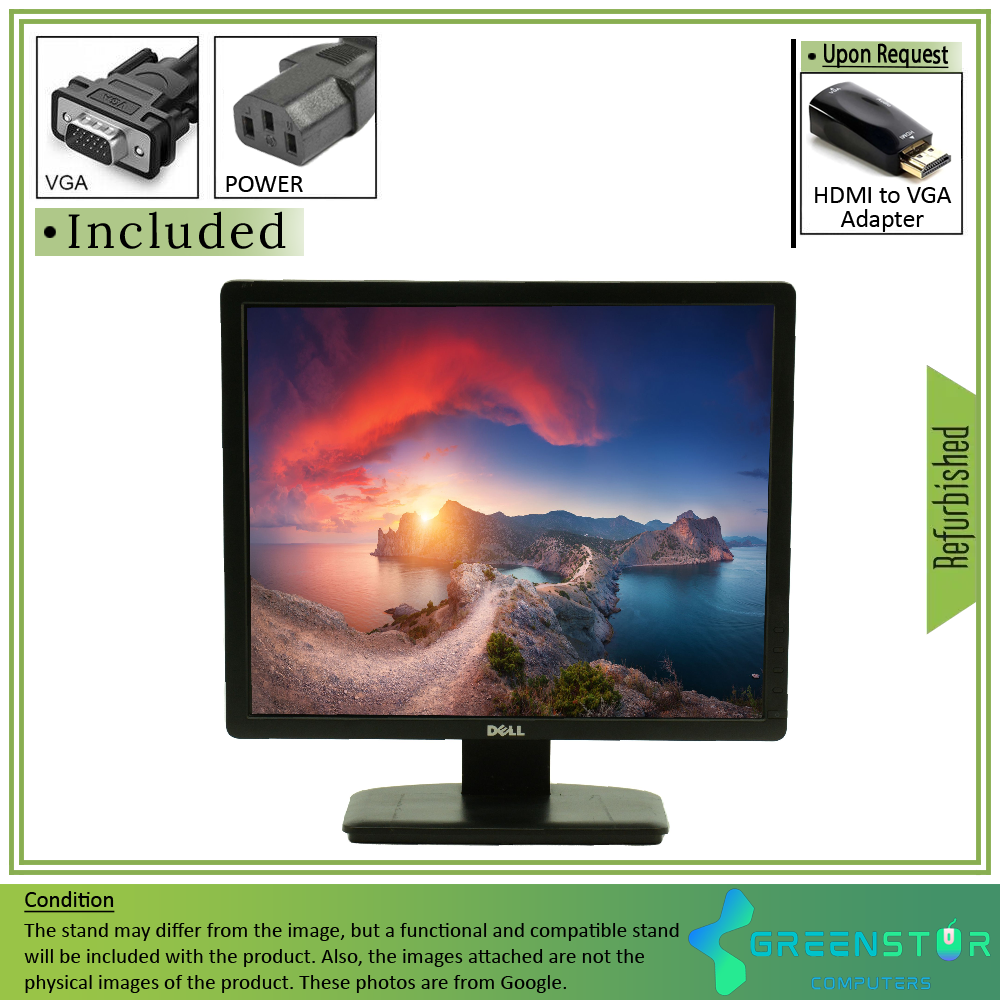 Refurbished (good) - Dell E1913S 19" Squre 1280x1024 HD LED backlight TN LCD Monitor : VGA D Sub