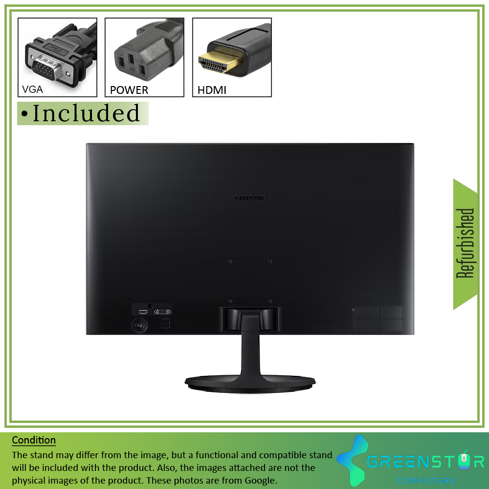 Refurbished(Good) - Samsung S27F350FH 27'' Widescreen 1920x1080 Full HD LED Backlight PLS Monitor : VGA D Sub | HDMI
