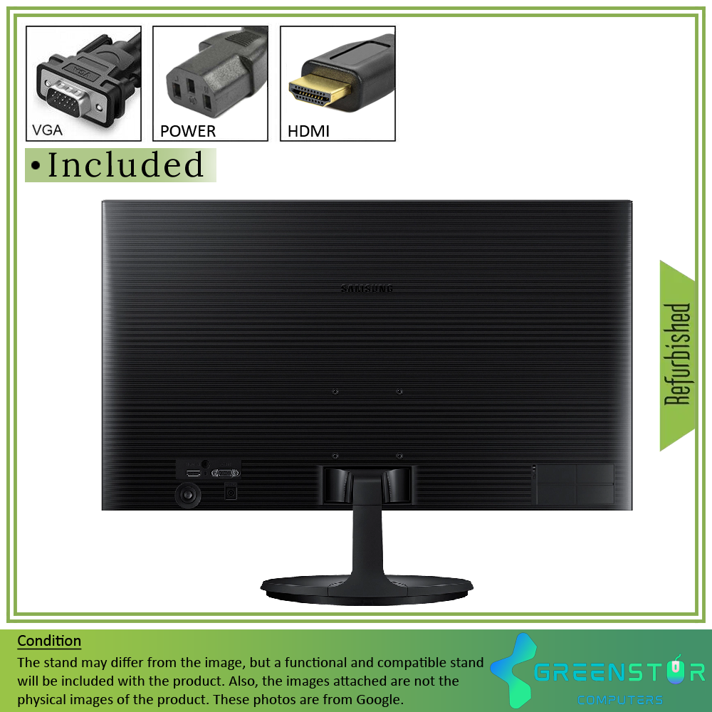 Refurbished(Good) - Samsung S24F354FHN 24"Widescreen 1920x1080 Full HD LED Backlight PLS Monitor | VGA D-Sub, HDMI