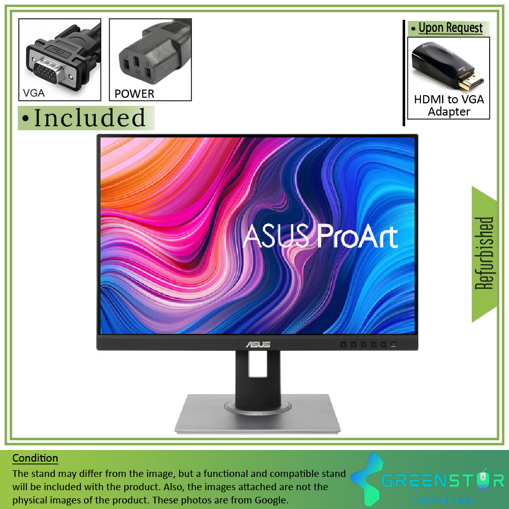 Refurbished(Good) - ASUS ProArt DisplayPA248QV 24"Widescreen 1920x1200 LED Backlight IPS LCD Monitor : VGA D-Sub | DisplayPort1.2 | HDMI 1.4