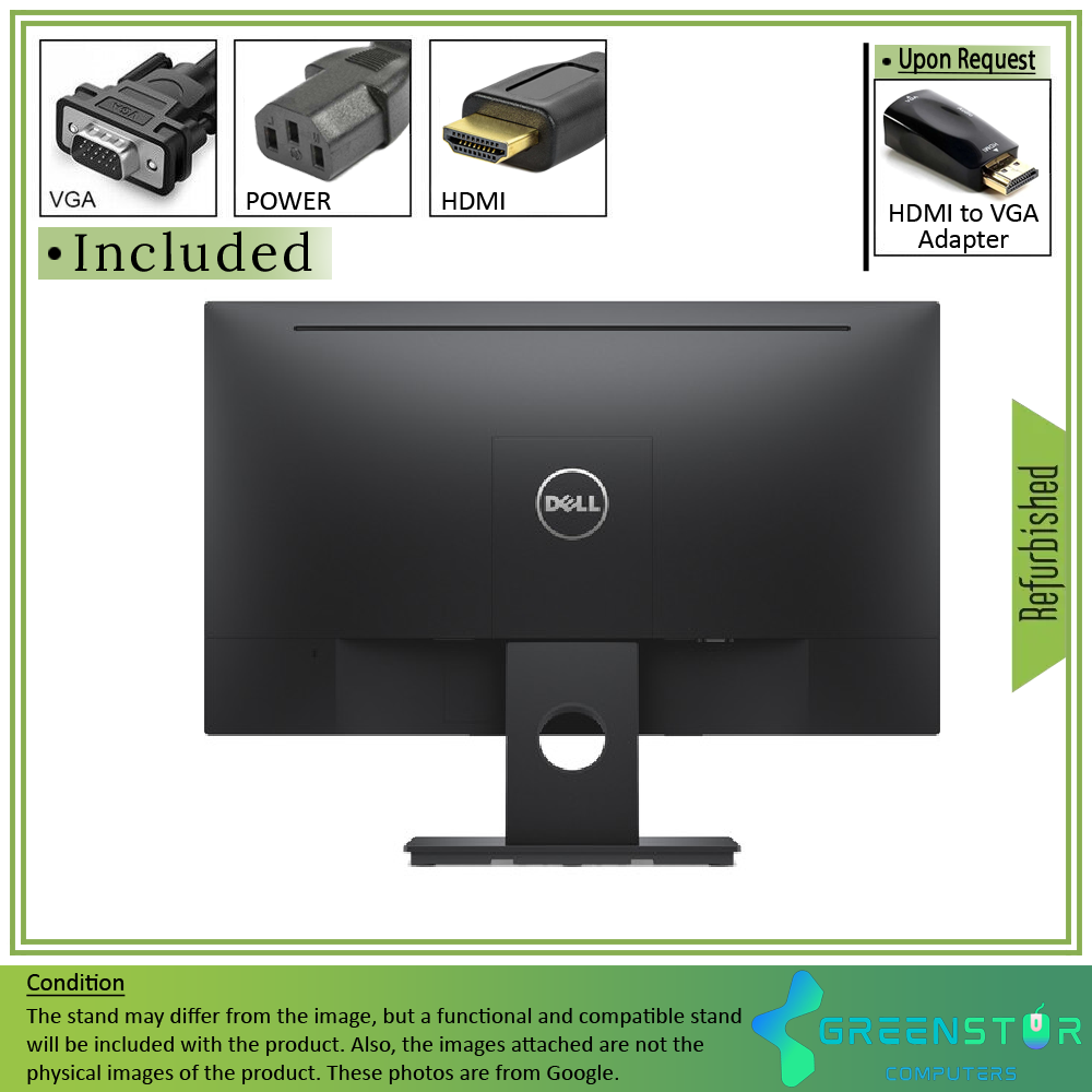 Refurbished(Good) - DELL E2418HN 23.8" Widescreen 1920x1080 LED Backlight LCD IPS Panel Monitor : VGA | HDMI 1.4