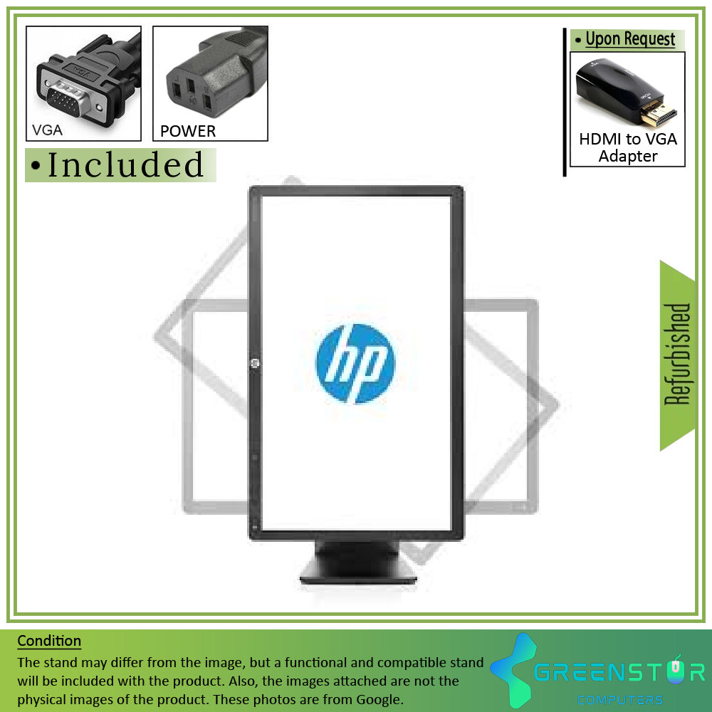 Refurbished(Good) - HP EliteDisplay E221 21.5" Widescreen 1920x1080 FHD LED Backlit LCD Monitor | VGA, DVI, DisplayPort