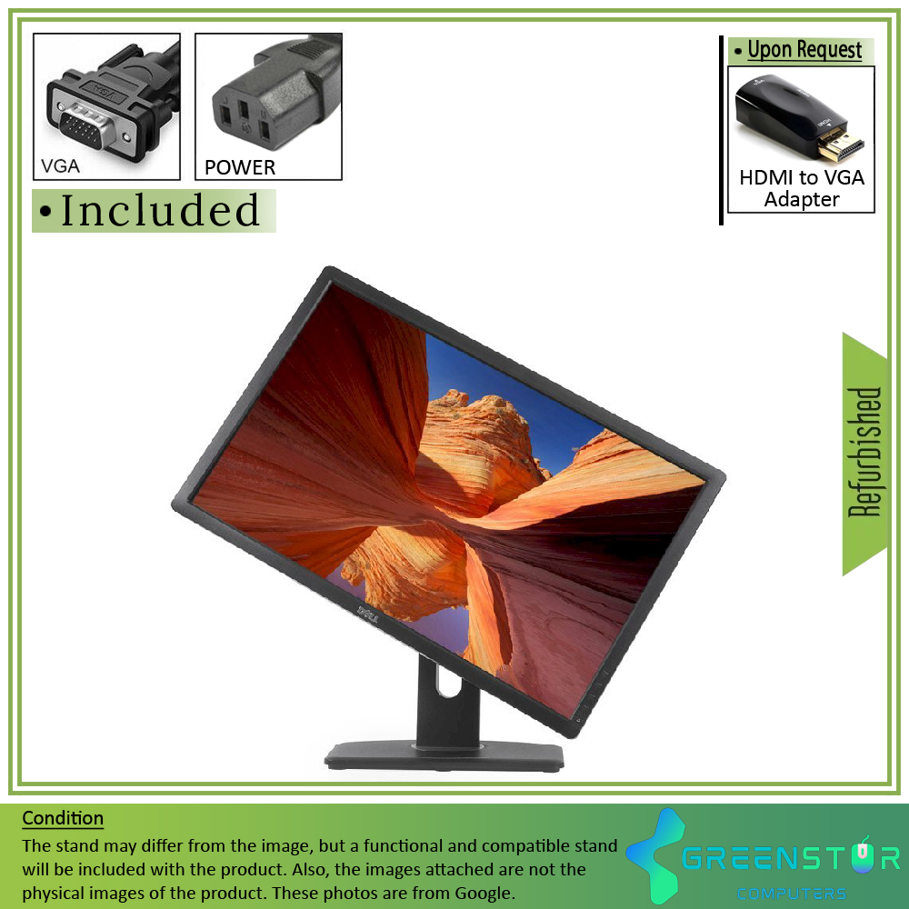 Refurbished(Good) - Dell UltraSharp P2412H 24" Widescreen 1920x1080 Full HD LED monitor
