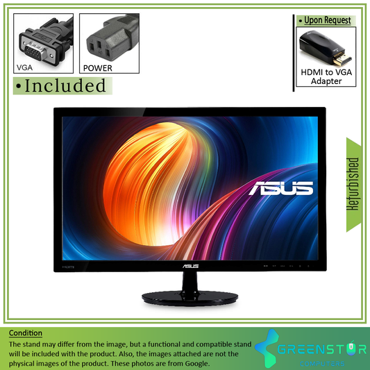 Refurbished(Good) - ASUS VS248H-P 24" Widescreen 1920x1080 Full HD LED Backlight TN LCD Monitor : VGA | DVI | HDMI 1.4