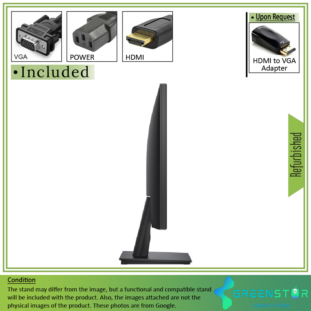 Refurbished(Good) - DELL E2418HN 23.8" Widescreen 1920x1080 LED Backlight LCD IPS Panel Monitor : VGA | HDMI 1.4