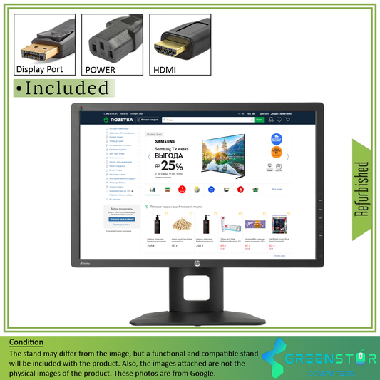 Refurbished(Good) - HP DreamColor Z24x G2 24" Widescreen 1920x1200 LED backlight IPS LCD Monitor : DVI- D |  DisplayPort |  HDMI