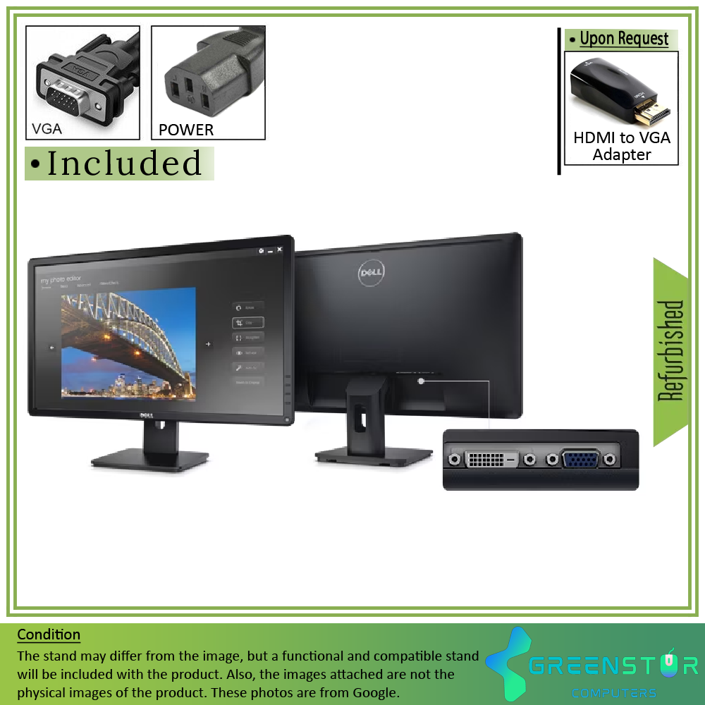 Refurbished(Good) - Dell E2414H 24" Widescreen 1920x1080 FHD LED Backlit LCD TN Monitor