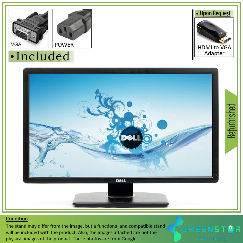 Refurbished(Good) - Dell UltraSharp P2412H 24" Widescreen 1920x1080 Full HD LCD monitor