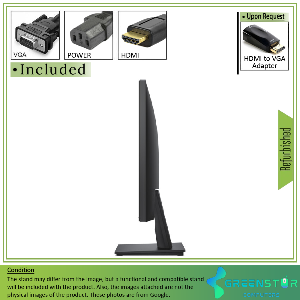Refurbished(Good) - DELL E2418HN 23.8" Widescreen 1920x1080 LED Backlight LCD IPS Panel Monitor : VGA | HDMI 1.4