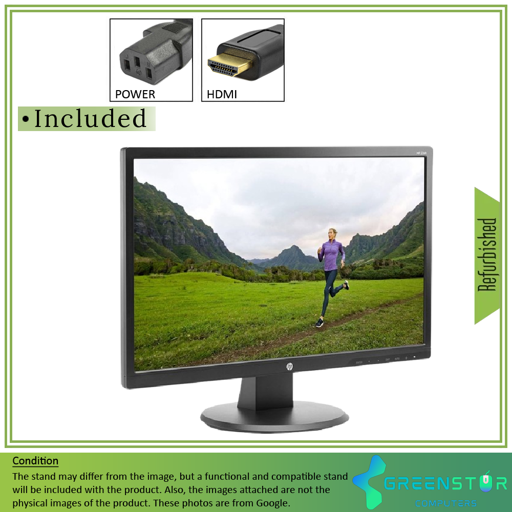 Refurbished(Good) - HP 22uh 21.5" Widescreen ‎1920x1080 FHD LED Backlight LCD TN Monitor | VGA, DVI, HDMI