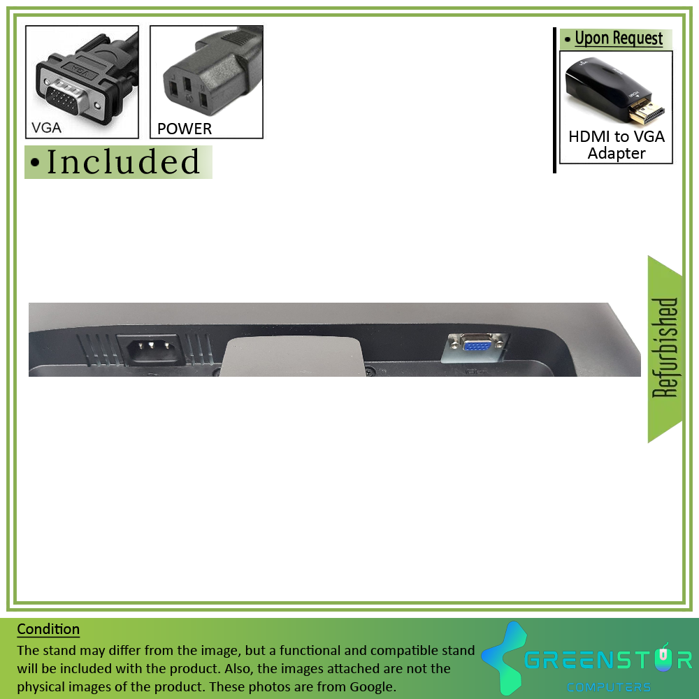 Refurbished (good) - Dell E1913S 19" Squre 1280x1024 HD LED backlight TN LCD Monitor : VGA D Sub