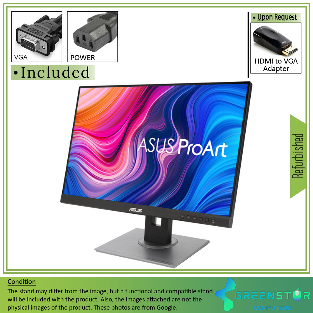 Refurbished(Good) - ASUS ProArt DisplayPA248QV 24"Widescreen 1920x1200 LED Backlight IPS LCD Monitor : VGA D-Sub | DisplayPort1.2 | HDMI 1.4