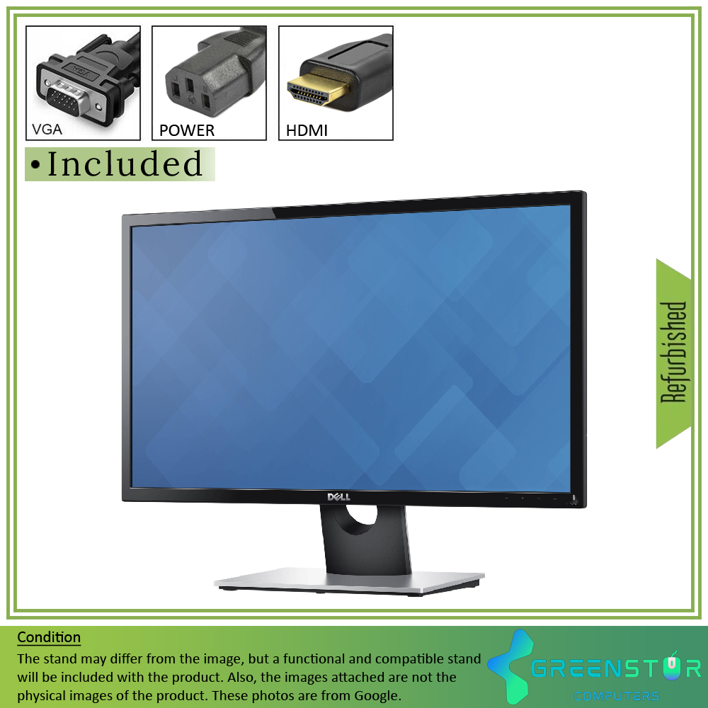 Refurbished(Good) - Dell SE2416H 23.8"Widescreen ‎1920x1080 Full HD Screen LED Backlight IPS Monitor | VGA D-Sub, HDMI 1.4