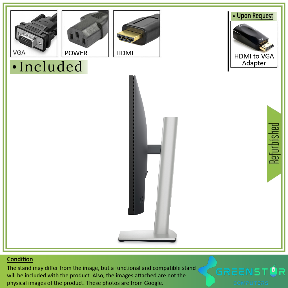 Refurbished(Good) - Dell P2423 24" Widescreen 1920x1200 LED Backlight IPS LCD Monitor :  VGA D-Sub |  DVI- D |  DisplayPort |  HDMI
