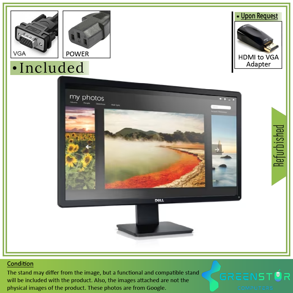 Refurbished(Good) - Dell E2414H 24" Widescreen 1920x1080 FHD LED Backlit LCD TN Monitor