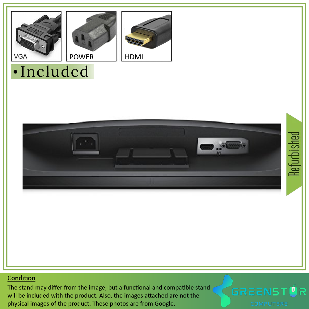 Refurbished(Good) - Dell SE2416H 23.8"Widescreen ‎1920x1080 Full HD Screen LED Backlight IPS Monitor | VGA D-Sub, HDMI 1.4