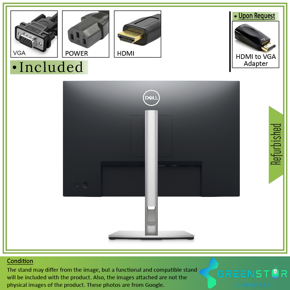 Refurbished(Good) - Dell P2423 24" Widescreen 1920x1200 LED Backlight IPS LCD Monitor :  VGA D-Sub |  DVI- D |  DisplayPort |  HDMI