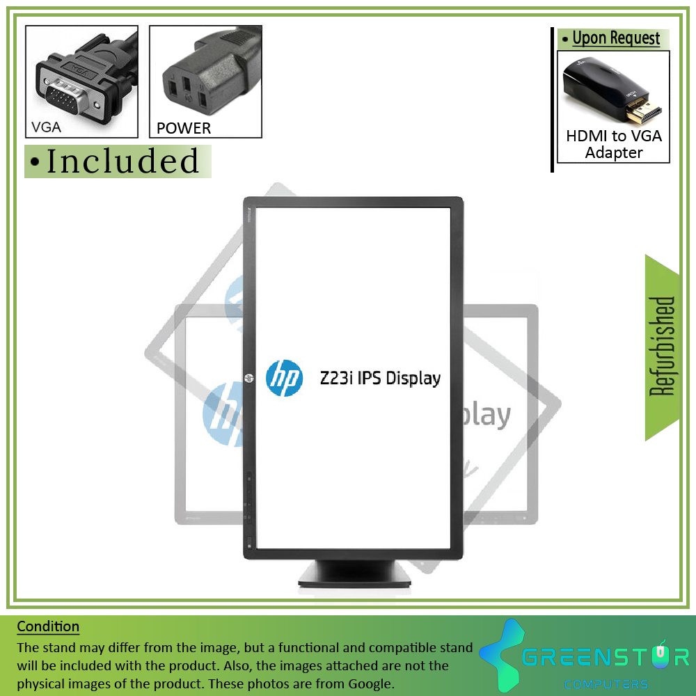 Refurbished(Good) - HP Z Display Z23i 23" 1920 x 1080 Full HD LED Backlit LCD IPS Monitor : VGA | DVI |  Display port 1.2