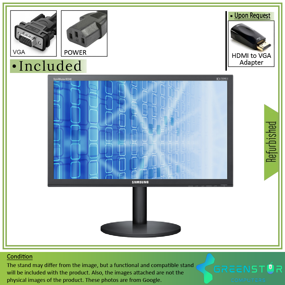 Refurbished(Good) - Samsung SyncMaster B2240 21.5" Widescreen 1680x1050 HD+ LED Backlit LCD TN Panel Monitor | VGA,DVI