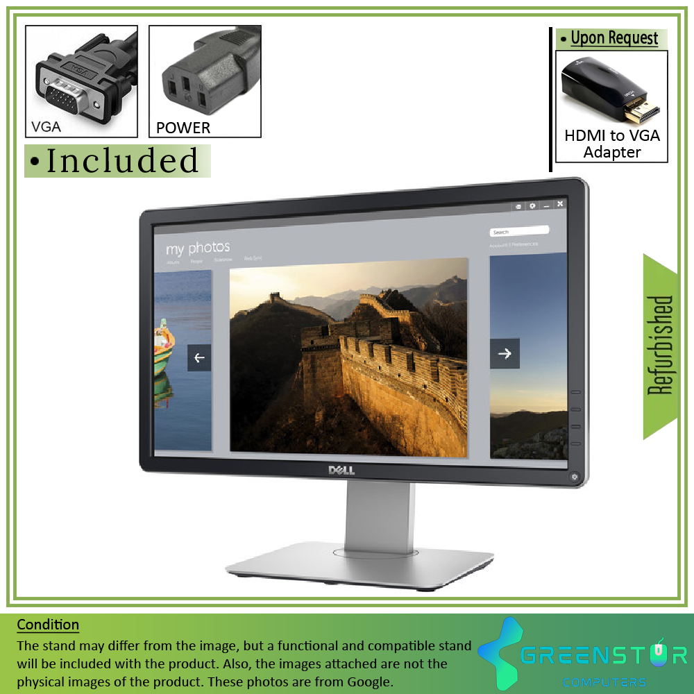 Refurbished(Good) Refurbished(Good) - Dell P2014H 19.5" Widescreen 1600 x 900 HD+ LED Backlight IPS LCD Monitor | VGA,DVI, Displayport