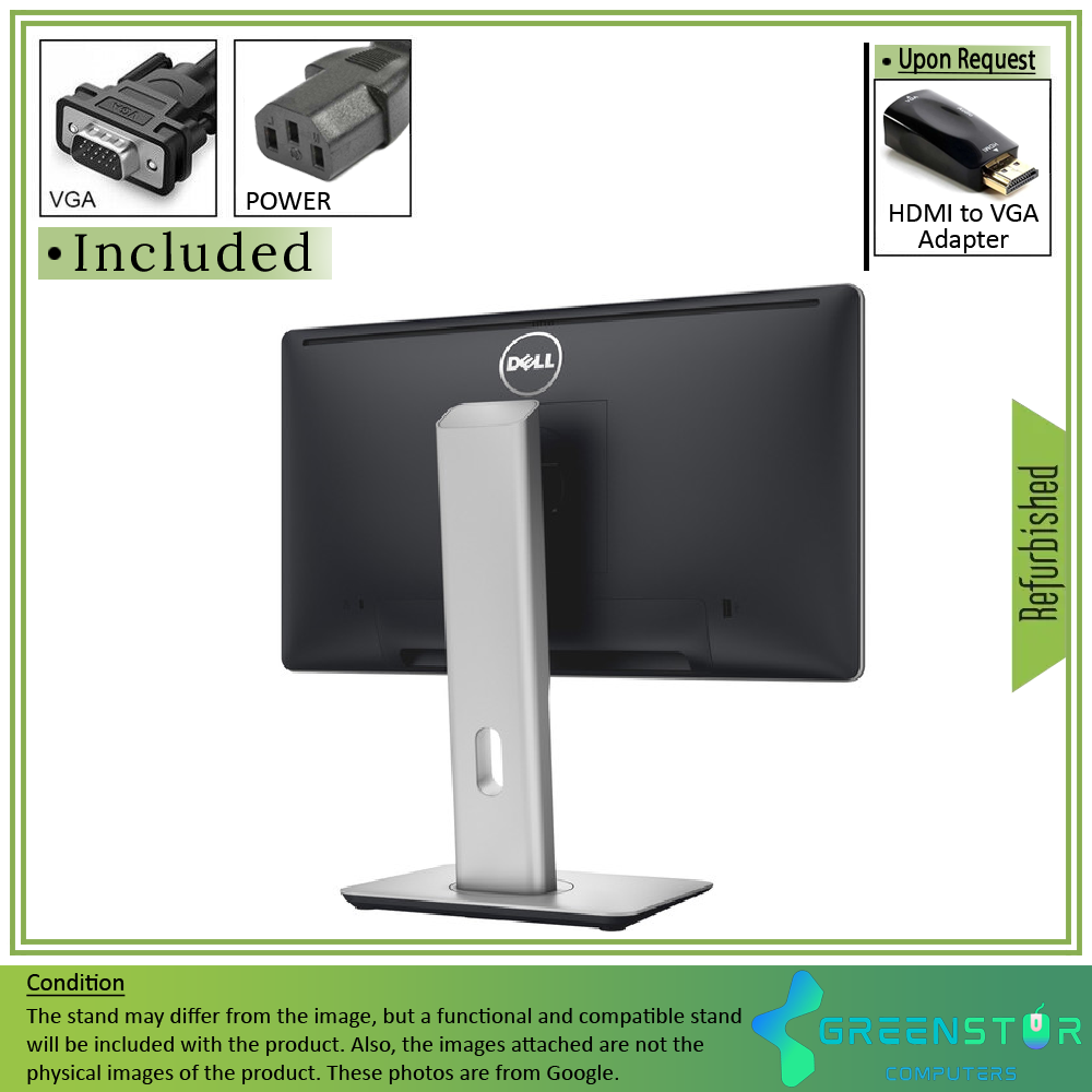 Refurbished(Good) Refurbished(Good) - Dell P2014H 19.5" Widescreen 1600 x 900 HD+ LED Backlight IPS LCD Monitor | VGA,DVI, Displayport