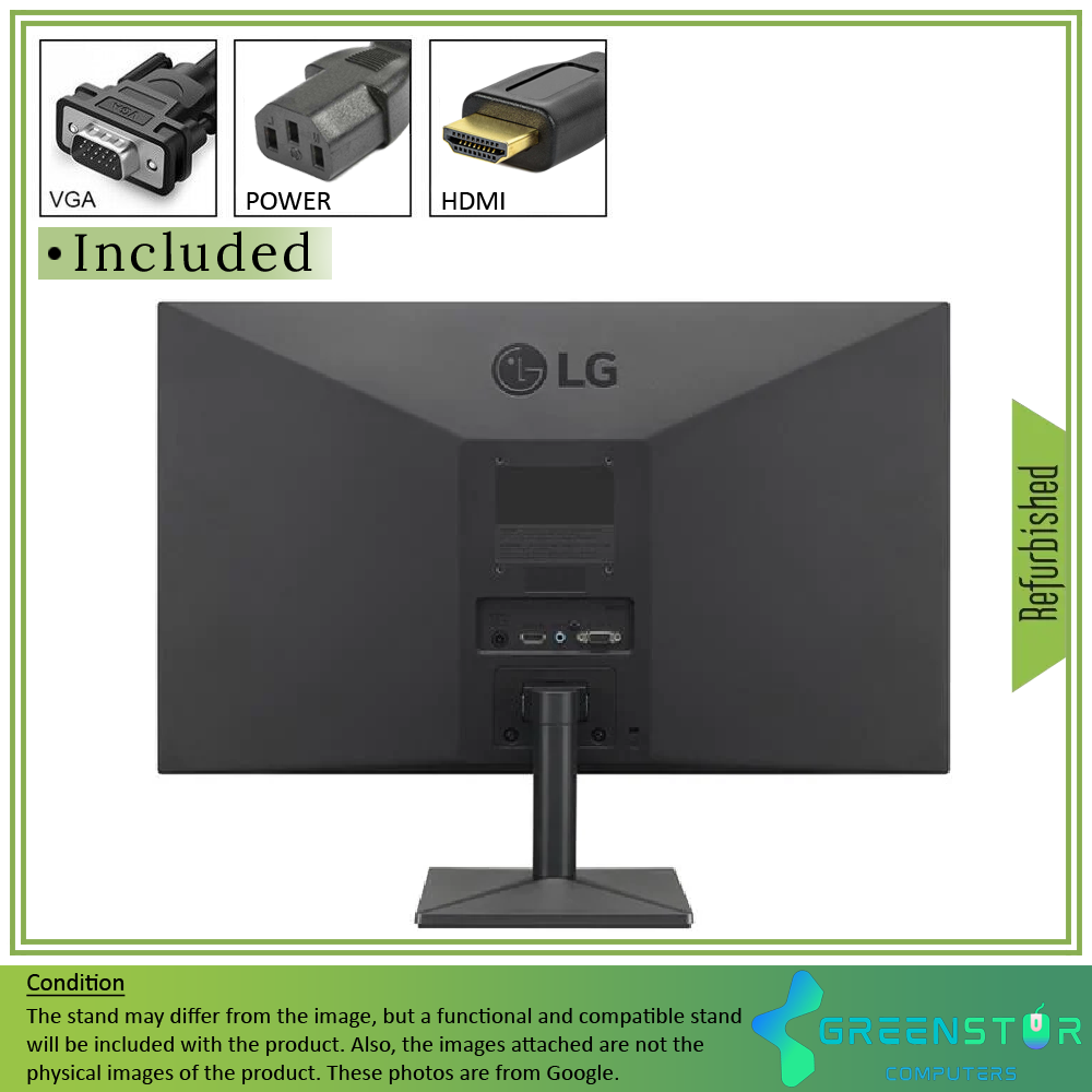 Refurbished(Good) - LG 24BK430H-B 24" Widescreen 1920x1080 LED Backlight IPS LCD Monitor | VGA D Sub, HDMI